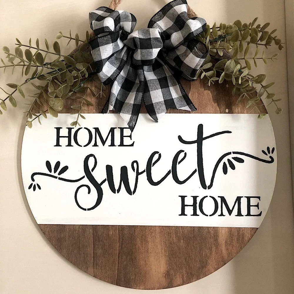 Handmade “Home Sweet Home” Wreath